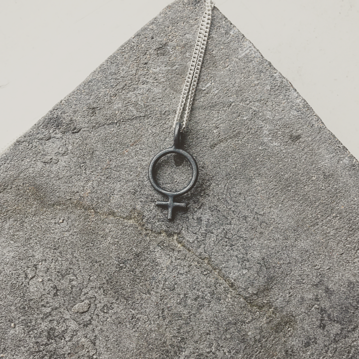 Ada Feminist Necklace Silver