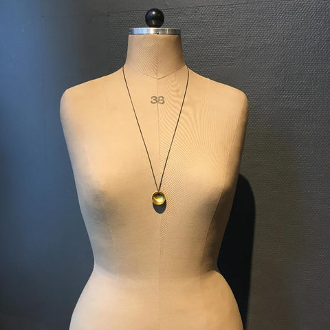 Dome Large Necklace in Silver or Golden Brass
