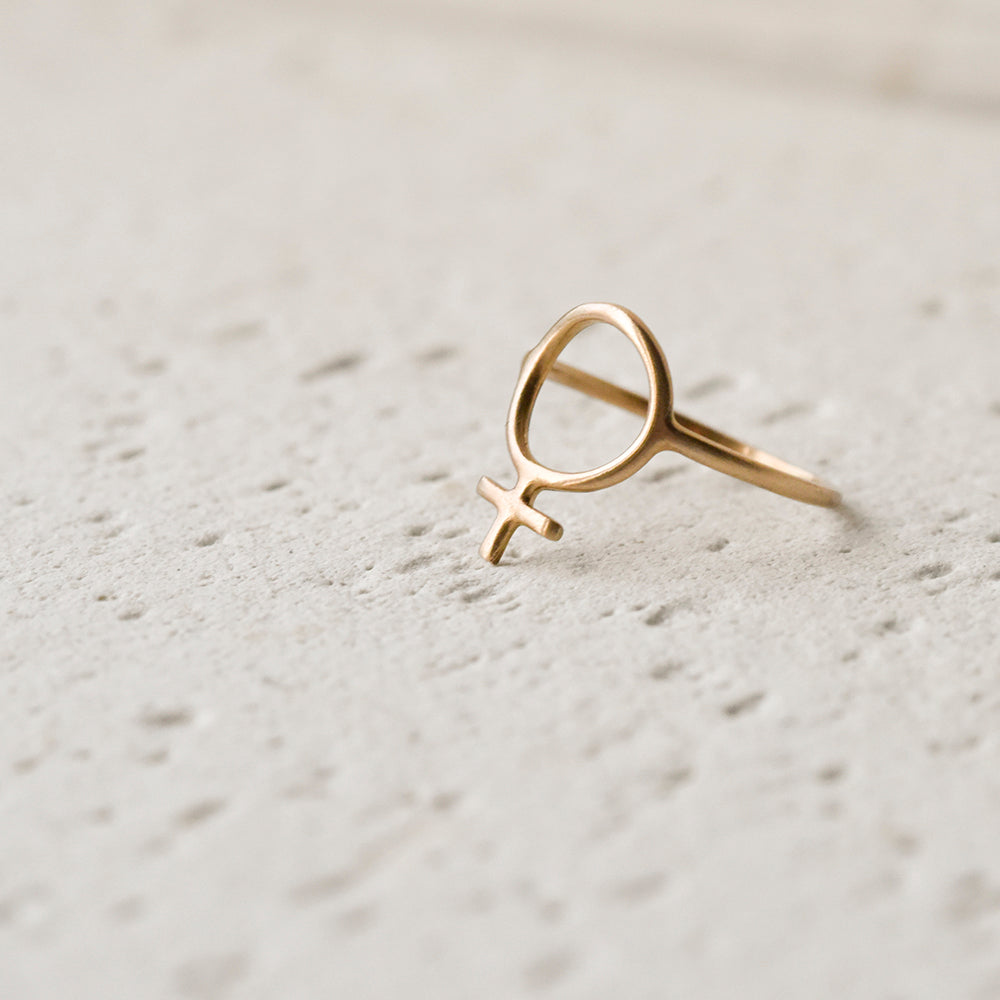Ada Feminist Ring Bronze or Gold