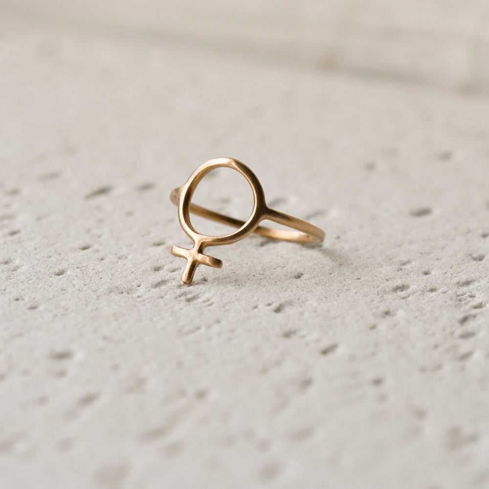 Ada Feminist Ring Bronze or Gold