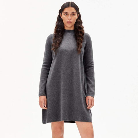 FRIADAA Black Knitted Dress 100% Organic Cotton Size L-XL