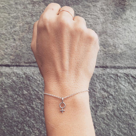 Minna Feminist Charm Bracelet Silver or Bronze