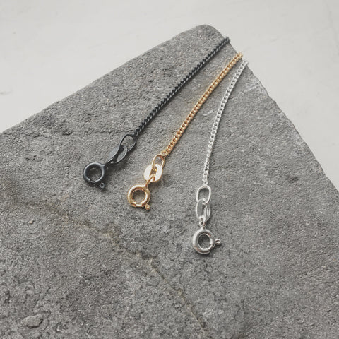 Enchain Thin Chain Silver / Black Ox / Gold Plated