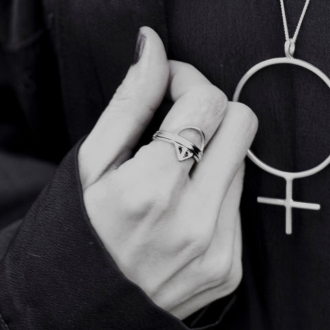 Taika + Tyyneys + Loop - Silver Stacking Ring Combination
