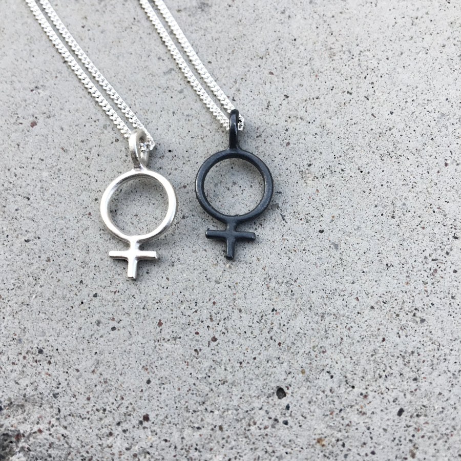 Ada Feminist Necklace Silver