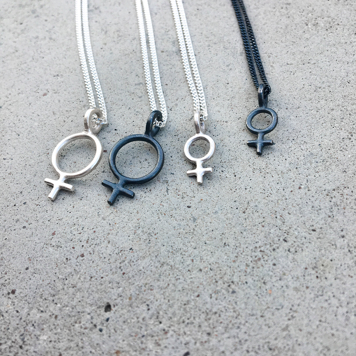 Minna Feminist Tiny Symbol Necklace Bronze