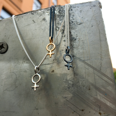 Minna Feminist Tiny Symbol Necklace Bronze