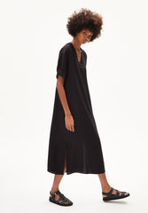 Nerisaa Light Desert Short Sleeve Maxi Dress In Tencel Sizes L & XL