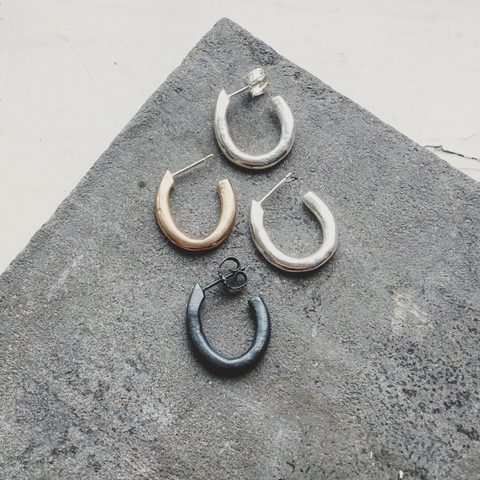 Runsas Hoop Earring Silver or Bronze