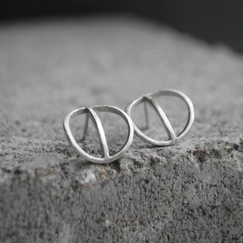 Tyyni Hoop Dangle Earring Silver Or Bronze