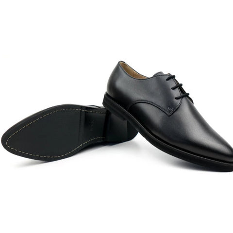 Point Toe Derbys - Plant Leather - Size 37, 39