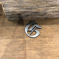 G - Pendant Gothic Letters Sterling Silver Black Oxidized Necklace Or Pendant Only