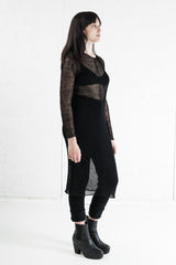 Linen Tunic Dress Black