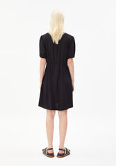 Cintiaa Black Short Sleeve Dress in Lenzing Ecovero Viscose