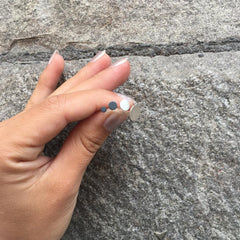 Circle stud earrings in four different sizes handmade in Stockholm. Made in recycled silver.