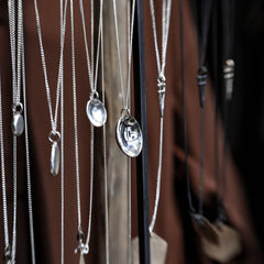 Dome Small Necklace Golden Brass or Silver