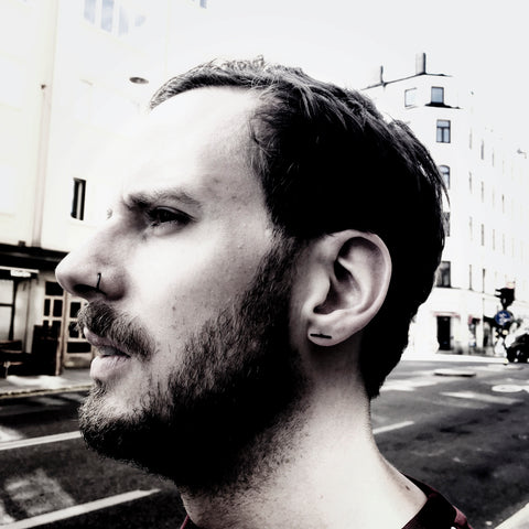 Stripe Örhängen I Silver Eller Brons. Tillverkade i Stockholm.