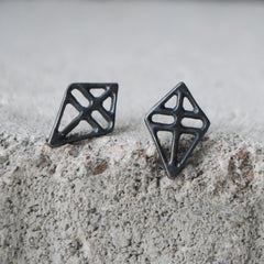 Ruuti Earrings Oxidized Silver